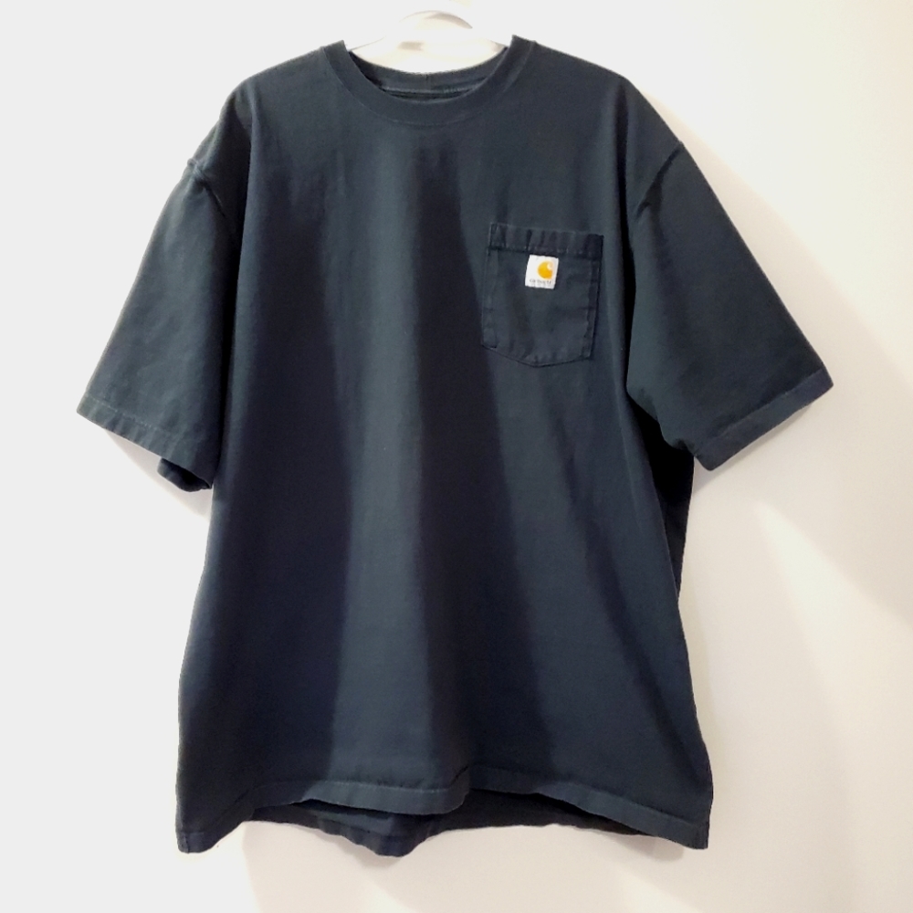 Carhartt - Black Pocket Tee - Men's Size 2XL